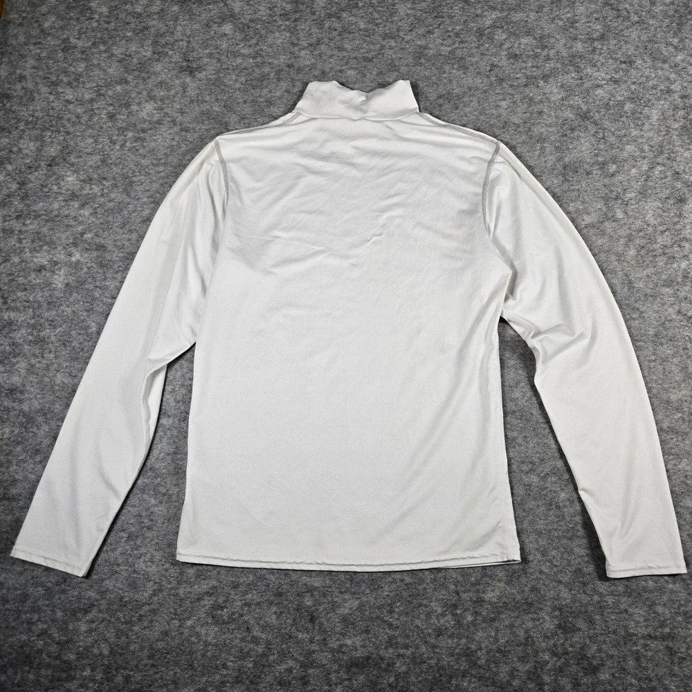 Nike Mens White Pro Mock Neck Compression Long Sleeve Shirt S